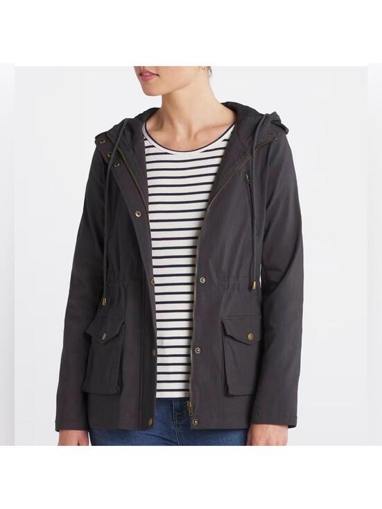 Eden Society Jackets & Blazers - Eden Society Holly Contrast Hood Cargo Jacket Women's Blue Utility Zip